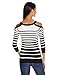 XOXO Juniors Striped Cold-Shoulder Sweater