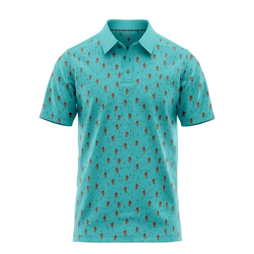 Men's Funny Performance Golf Polo Shirt Short Sleeve Quick Dri Fit UPF