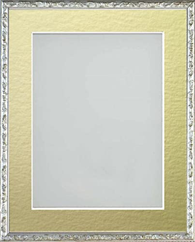 Frame Company Olivia Silver 14x11 Frame With Gold Mount For 12x8 inch — image 1