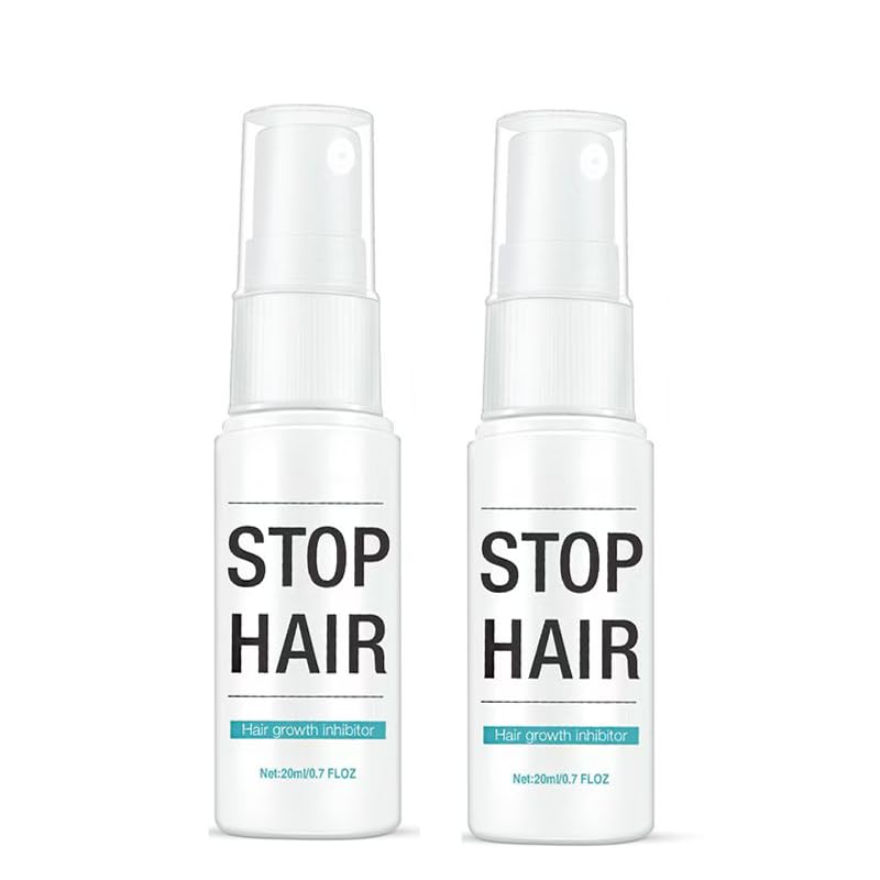 Image of 2PC Hair Inhibitor Spary Inhibiting Non-Irritating Hair Growth Inhibitor for Face Stop Hair Growth on Face Women and Men 20ml