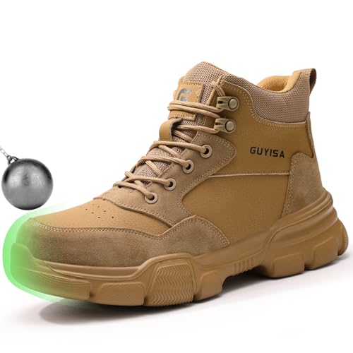 Image of Steel Toe Work Shoes for Men, Lightweight Safety Shoes with Puncture Resistant Midsole, Comfortable Protective Work Shoes for Warehouse Factory Light Construction