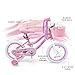 Bicystar Girls Bike for Toddlers 2-4 with Training Wheels, Basket, Coaster Brake, Streamers, 14 inch Pink Pedal Bicycle for Kids