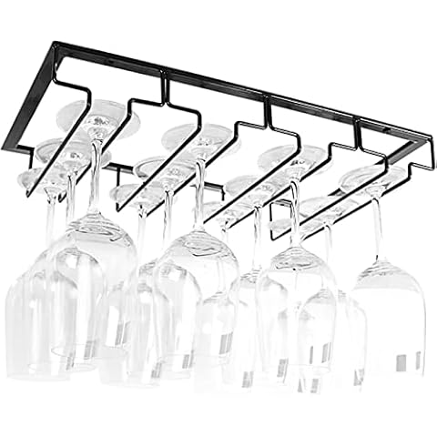 Amoyeric Gläserhalter Edelstahl Glashalter Weinregale Gläserhalterung mit 4 Reihen für 12 Glas für Bar, Küche, Café Cover