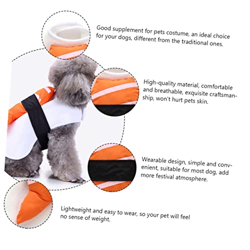 Disfraz divertido para perro talla L color naranja miniatura 5