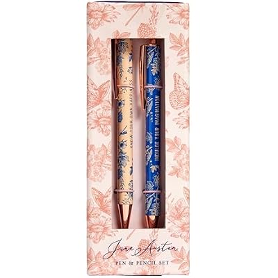 Jane Austen: Floral Pen and Pencil Set