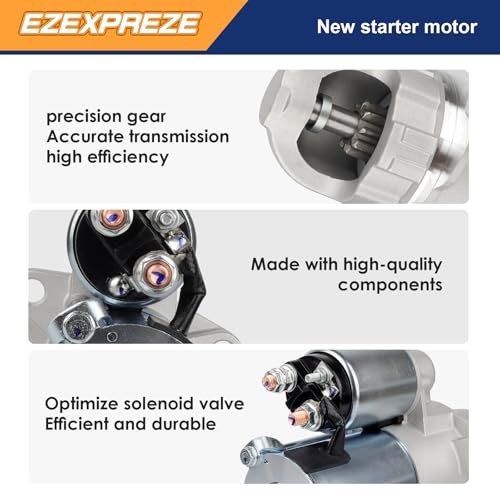 Image of Ezexpreze 6493 Starter for 2002-2005 Chevrolet Cavalier 2.2L 2004 2005 2006 2007 Malibu 2.2L 2.4L for Cobalt 2003-2007 Saturn Ion Vue Compatible with Pontiac Sunfire Grand Am 336-1933A SDR0277
