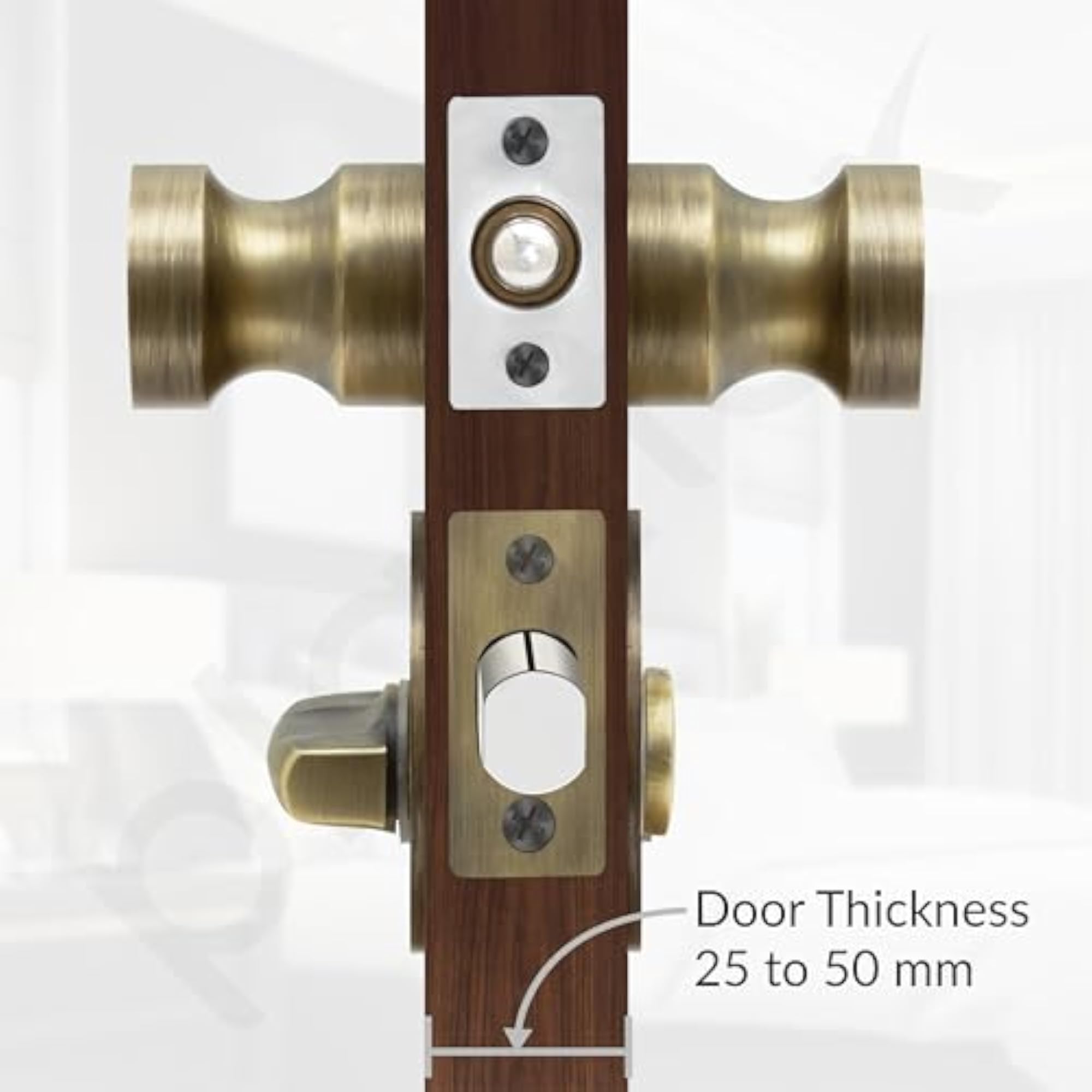 Stainless Steel Pull Push Door Handle Lock Set