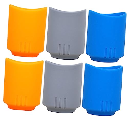 KOMBIUDA 6Pcs Microphone Slip Sleeve Durable Silicone Covers for Shock Protection Microphone Bottom Rod Holders for Mic Parts and Accessories