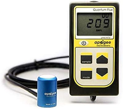 The Apogee Instruments MQ-500 Full Spectrum Quantum Meter, Accurate for All Light Sources Including LED, Lightweight, Waterproof Sensor, Long Warranty. Made in Logan Utah by Apogee.