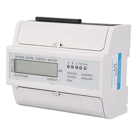 Elmäiförbrukning Digital elmätare 3-fas KWh-räknare med LCD-energimal wattmätare
