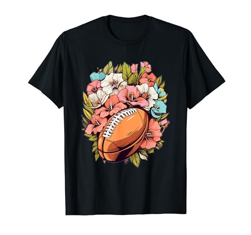 American Football mit Blumen I American Football T-Shirt American Football mit Blumen I American Football T-Shirt