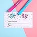 50 Pieces Gender Reveal Party Voting Cards, Boy or Girl Vote Gender Reveal Game Cards for Baby Shower Party Supplies, Blue and Pink, 3.5 x 2 Inches