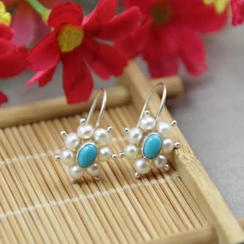 Pendientes de estilo étnico con acabado retro y diseño minimalista 2
