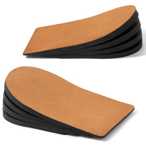 Image of Dr. JK- Adjustable Heel Lifts for Women and Men, 1 Pair, 4 Layers, Large Size, Brown, Shoe Lifts for Uneven Legs