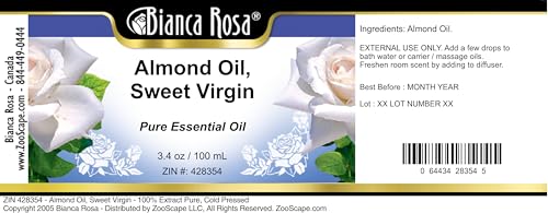 Almond Oil, Sweet Virgin - 100% Pure, Cold Pressed (3.40 fl oz) miniatura 2