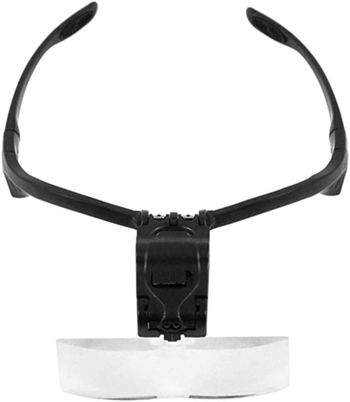Lupa Frontal, Manos Libres, con Lámpara Led, 5 Juegos De Lentes HD 1X 1.5X 2X 2.5X 3.5X, Gafas De Lectura, para Periódicos, Soldadura, Reparación Y Mantenimiento De Joyería.
