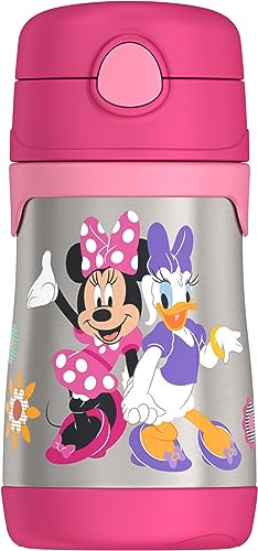 Image of THERMOS Vacuum Insulated Stainless Steel 10oz Straw Bottle, MINNIE MOUSE