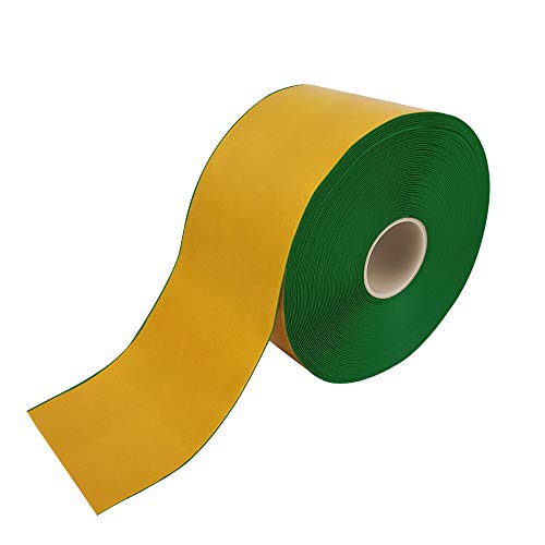 高耐久ラインテープ 緑 【サイズ】 幅100mm×30m 厚さ1mm 【材質】PVC 両縁テーパー構造 強粘着