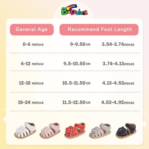 Image of Babelvit Infant Baby Girl Boy Sandals Comfort Premium Summer Outdoor Casual Beach Shoes with Flower Bowknot Anti Slip Rubber Sole Newborn Toddler Prewalker First Walking Shoes