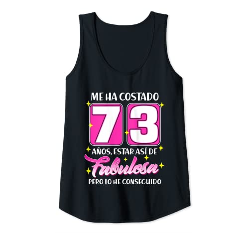 Mujer 73 Años Fabulosa Cumpleaños 73 Camiseta sin Mangas