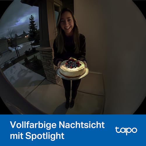 Tapo D235 Video-Türklingel Akku/Festverdrahtet (Video Doorbell) | Türklingel mit Kamera, 2K 5MP, Farbe Nachtsicht, 180° ultrabreiten Sichtfeld, 10000 mAh Nicht entfernbarer Akku, Mit Chime, Alexa – Bild 6