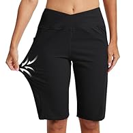 Gym Shorts for Women Stretchy & Soft：As soon as you put them on you notice how comfortable the fabric feels against your skin,light,soft and yet robust.The material is ideal for warm days because it is breathable and makes you feel completely comfort...