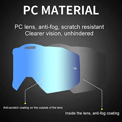 Nibbi Mx Goggles Off-Road Motorcycle Goggles (Green) #TOP3