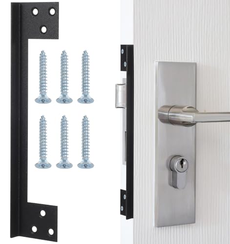 1 Pack Door Latch Guard Plate 7 Inch Outswing Door Latch Guard for Outswing Doors Stainless Steel Security Protector to Block Access to Lock & Deadbolt Latchs