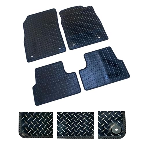 DB Bespoke - Tailored Rubber Car Mats - Compatible with Citroen C4 Grand Picasso 2014-2020 - Non-Slip Rubber Mats - 4 pc Car Floor Mats with 2 clips - Choice of Colours