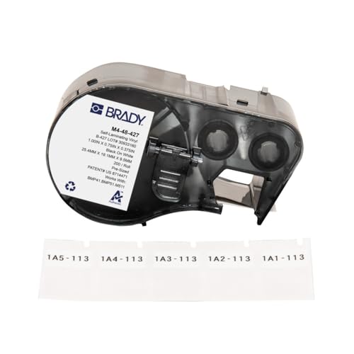 Étiquettes Brady M4-48-427 en vinyle auto-protégé pour repérage de câbles