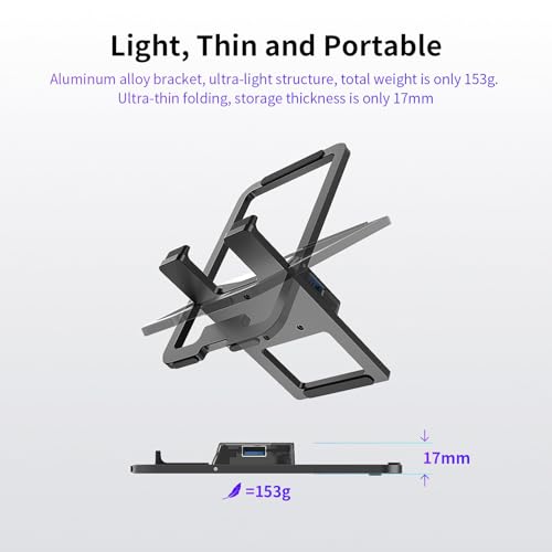 Support de jeu pliable pour console portable avec dock multi-ports et angles réglables - 4