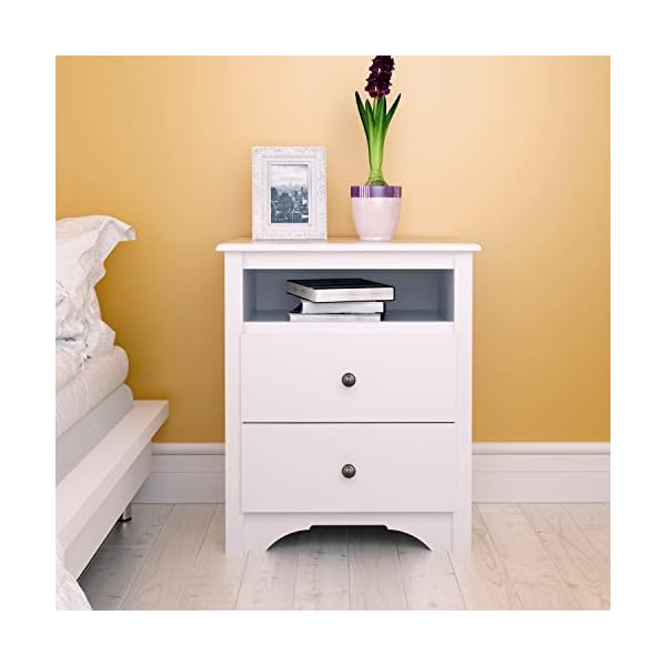 Prepac Monterey White 2-Drawer Tall Night Stand - Image 3