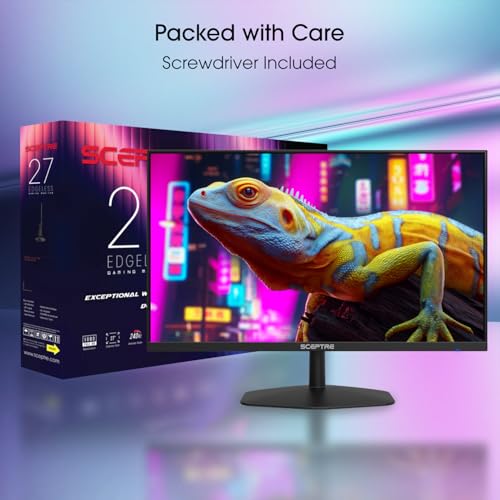 Image of New! Sceptre 27-inch IPS Gaming Monitor up to 240Hz DisplayPort HDMI Build-in Speakers, Machine Black 2027 (E275B-FP240 Series)