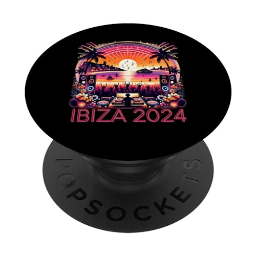 Fiesta del Festival de Música Sunset 2024 de Ibiza - Vacaciones de verano PopSockets PopGrip Intercambiable