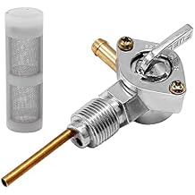 3/8" NPT Chrome Fuel Petcock 90 Fuel Gas Tank Petcock Replacement for Harley Super Electra Glide Sportster 900 1000