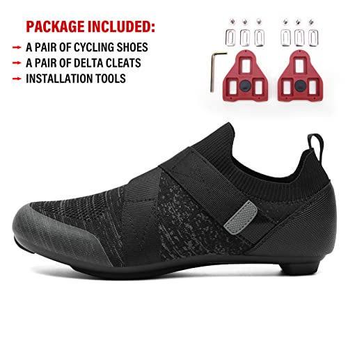 Unisex Cycling Shoes Compatible with Peloton Bike & SPD Indoor Road Riding Biking Bike Shoes with Delta Cleats Included for Men Women2