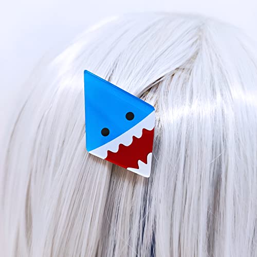 Pinza de cabello Anime Shark Girl azul miniatura 4