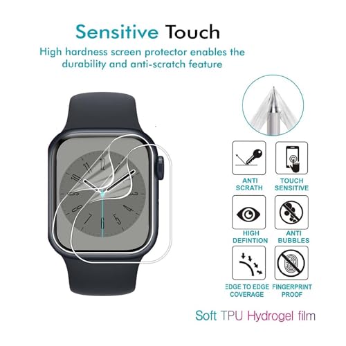 Image of smart watch Screen Guard Protector Compatible for I watch Series 10, Series 11 46mm | Ultrathin 0.125mm Flexible Screen Protector TPU Membrane with Edge to Edge Full Screen Coverage & Easy Installation (Pcs - 3)
