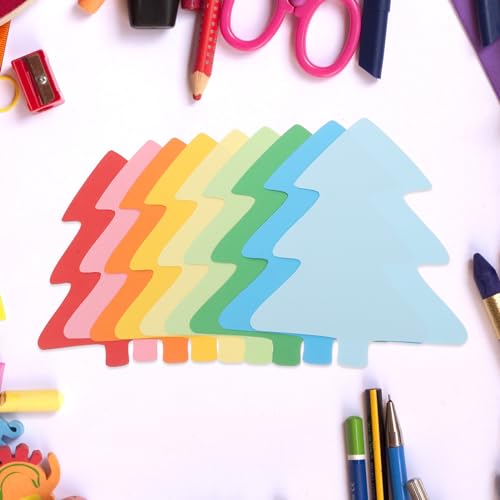DIYEAH 72 Peças De Recortes De Árvore De Natal: Recortes De Papel Decorações Decorativas De Parede P