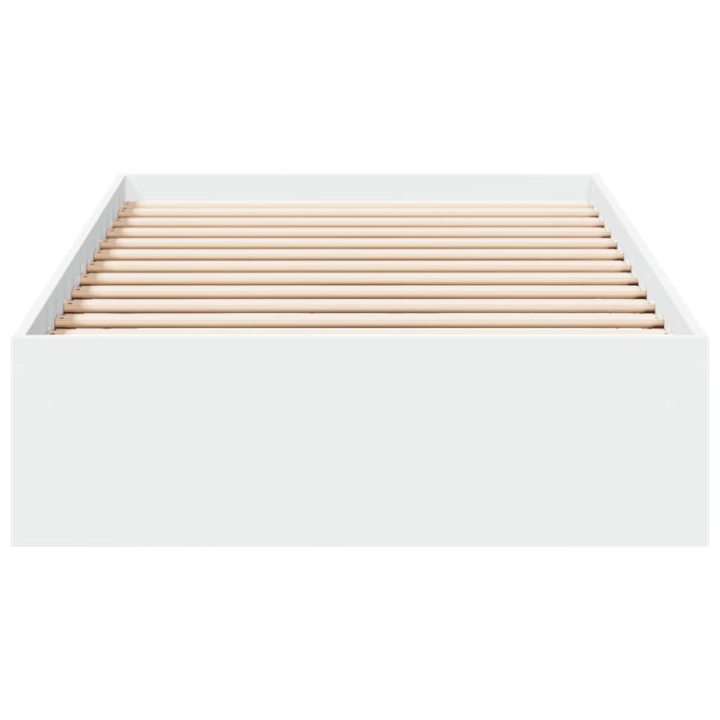 vidaXL Cama con cajones Madera de ingeniería Blanca 90x190 cm, Cama, Cama con almacenaje, Estructura de Cama Individual, Cama Individual