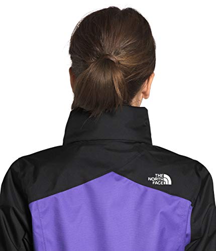 The North Face Jaqueta de chuva feminina Resolve Plus com capuz, Pico roxo/preto Tnf, XP