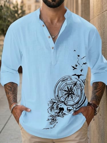 Image of DEELMO Men's Cotton Blend Mandarin Collar Self One Design Full Sleeve Casual Short Kurta