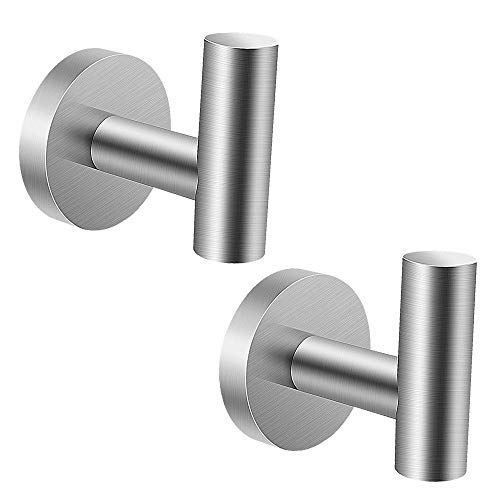 OMID - Gancho para toallas (acero inoxidable), plateado