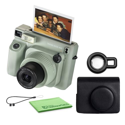 Image of Fujifilm Instax Wide 400 Instant Film Camera Bundle with Compatible Carrying Case + Microfiber Cleaning Cloth