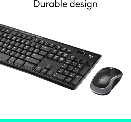 Image of Logitech MK270 Wireless Keyboard and Mouse Combo for Windows, 2.4 GHz Wireless, Compact Mouse, 8 Multimedia and Shortcut Keys, 2-Year Battery Life, for PC, Laptop - Black (Pack of 4)