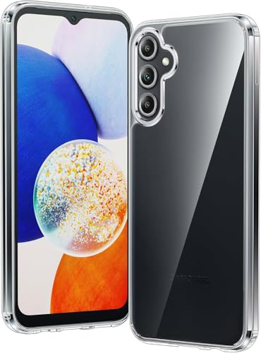 Image of REALCASE Silicone Samsung A14 5G Back Cover Case, Scratch Resistant Protective Crystal Clear Transparent Shock Proof Bumper Back Cover Case for Samsung Galaxy A14 5G