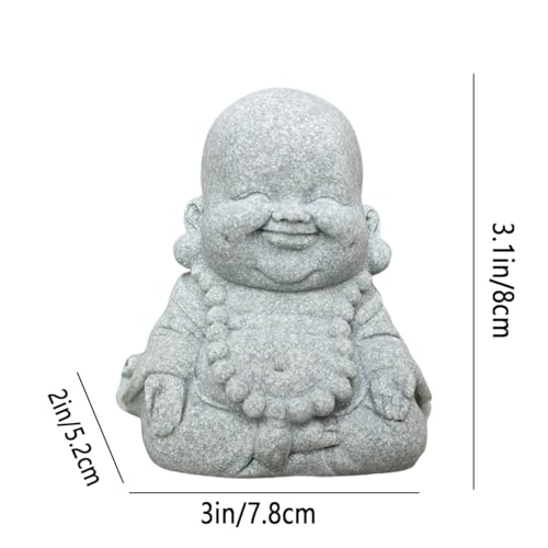 Image of livelyfish Buddha Fish Tank Decor Asian Stone Buddha Figurines for Aquarium Zen Garden Fish Tank Statue Decorations Mini Stone Buddha Zen Garden Sculptures Decor,Gift, G