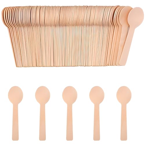 Catálogo de Cucharas de postre Top 10. 45 UEBSDVA 200 Pcs Cucharas Desechables, Sin Lavado de Manos Amigable Con el Medio Ambiente Cuchara de Postre Desechable, Para Helados, Postres, Fiestas, Camping, Bodas, Cenas,...