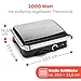 Clatronic® Kontaktgrill | beidseitiges fettfreies Grillen | 2000W | antihaftbeschichtete Grillplatten | extra tiefen Rillen für intensives Grillmuster | Panini Grill | Kontaktgrill Toaster | KG 3487