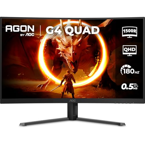 Monitor Gamer Curvo AOC AGON QUAD 32" 180Hz 0,5ms HDR10